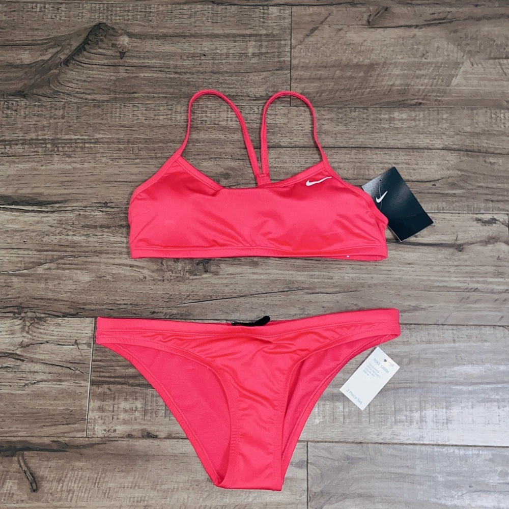 LAST ONE! 🌸Nike Racerback Bikini Set Fireberry Pink🌸🤍